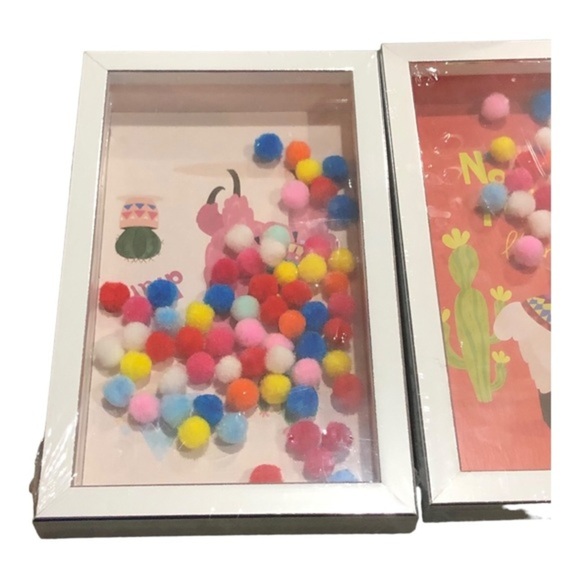 Llama llama mini rainbow pom pom funny humor hanging wall‎ decor boxes new - Picture 7 of 12